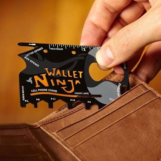 Imaginea din Card multifuncțional din oțel Wallet Ninja 18în1