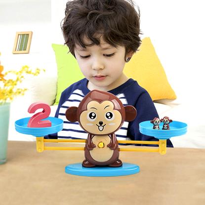 Imaginea Cântar educațional pentru maimuțe pentru copii cu numere