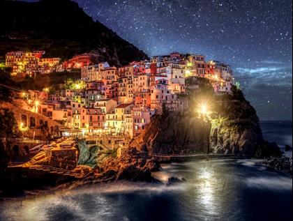 Imaginea din Pictură cu diamante cu ramă - Cinque Terre