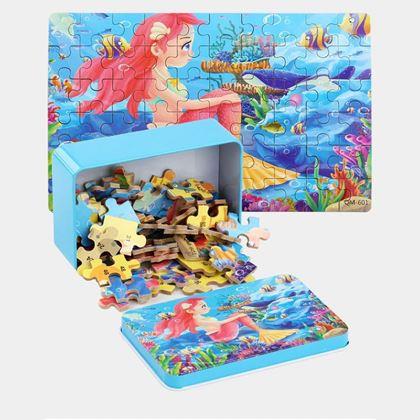 Imaginea din Puzzle pentru copii într-o cutie de tablă - sirenă