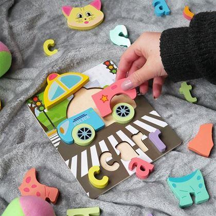 Imaginea din Puzzle limba engleză pentru cei mici - mașinuță