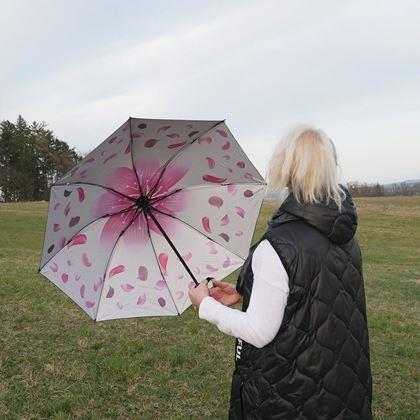 Imaginea din Umbrelă pliabilă - petale albe