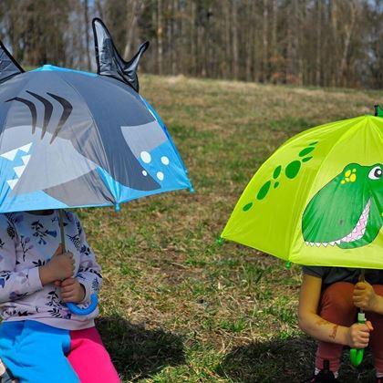 Imaginea din 3D umbrelă copii - dinozaur