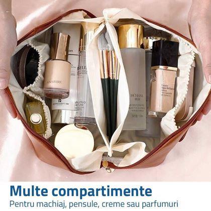 Imaginea din Geantă cosmetică cu compartimente - maro