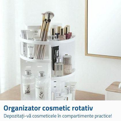 Imaginea din Organizator cosmetic rotativ - alb