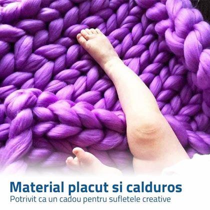 Imaginea din Fir de tricotat manual - violet 