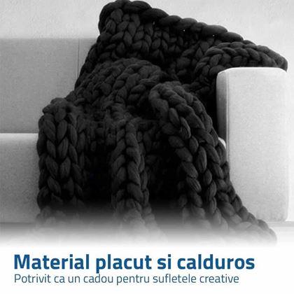 Imaginea din Fir de tricotat manual - negru