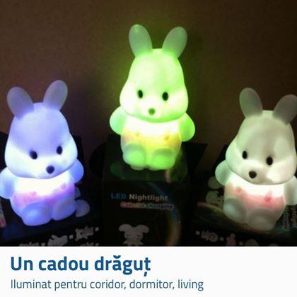 Imaginea din Lampă de noapte iepuraș - albă