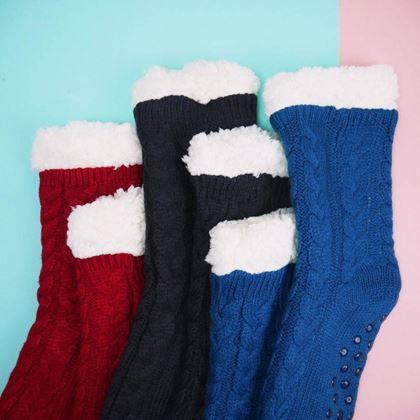 Imaginea din Șosete călduroase tricotate - negre