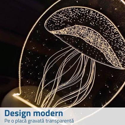 Imaginea din Lampă decorativă 3D - meduză