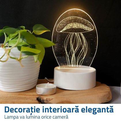 Imaginea din Lampă decorativă 3D - meduză