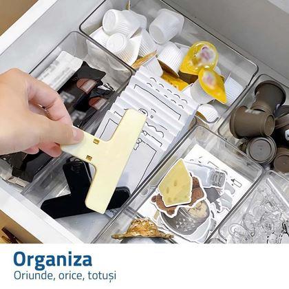 Imaginea din Organizator transparent - dreptunghiular lung