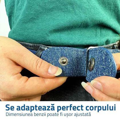 Imaginea din Curea elastică din denim - albastru inchis