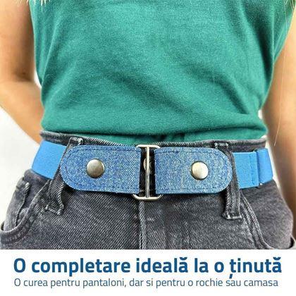 Imaginea din Curea elastică din denim - albastru deschis