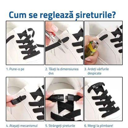 Imaginea Șireturi fără legare, cu sistem de închidere click