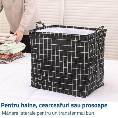 Imaginea Coș de depozitare pentru textile cu cordon de tragere