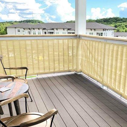 Imaginea din Paravan pentru balcon 500x90 cm - bej