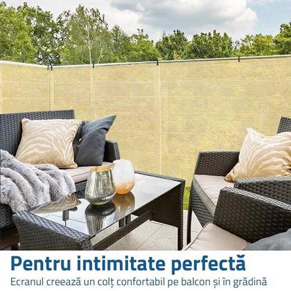 Imaginea din Paravan pentru balcon 500x90 cm - bej