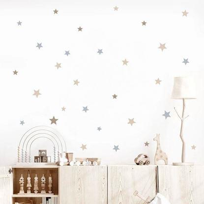 Imaginea Autocolante de perete - stele pastelate, 71 de bucăți