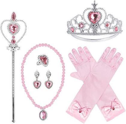 Imaginea din Set de accesorii pentru prințesă 6 buc - roz