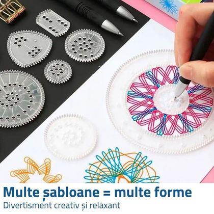 Imaginea din Set de șabloane de desen - spirograf