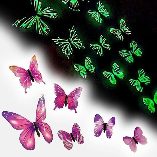 Imaginea din Setul de fluturași luminoși pentru perete - mov