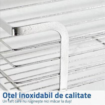 Imaginea din Raft adeziv din oțel inoxidabil pentru duș