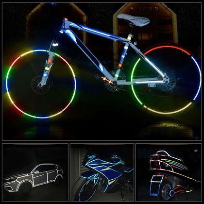 Imaginea din Bandă reflectorizantă autoadezivă pentru bicicletă 5 m - galben