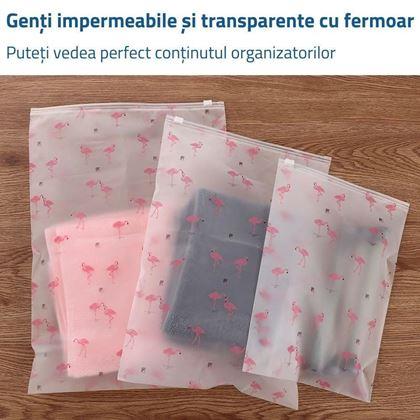 Imaginea din Set de genți de călătorie impermeabile - flamingo