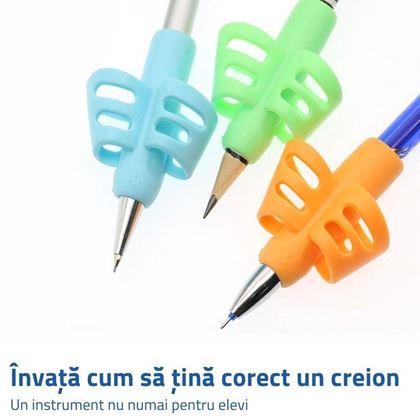 Imaginea din Instrument ajutător pentru păstrarea corectă a creionului, set de 3 bucăți