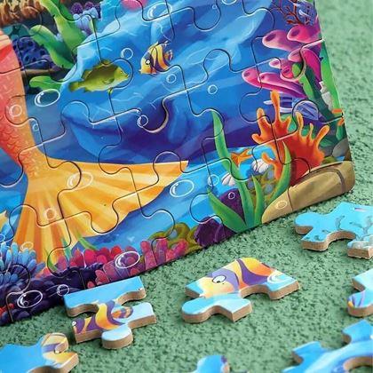 Imaginea din Puzzle pentru copii într-o cutie de tablă - sirenă