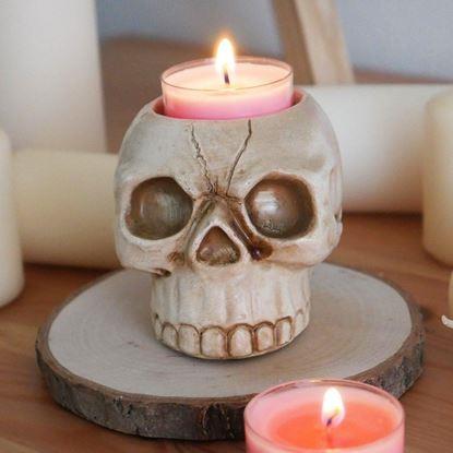 Imaginea Suport de lumanare tealight - craniu