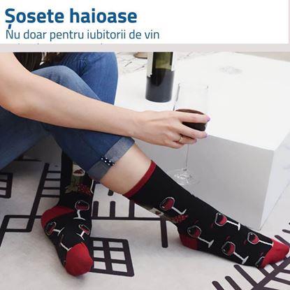 Imaginea Șosete haioase - vin