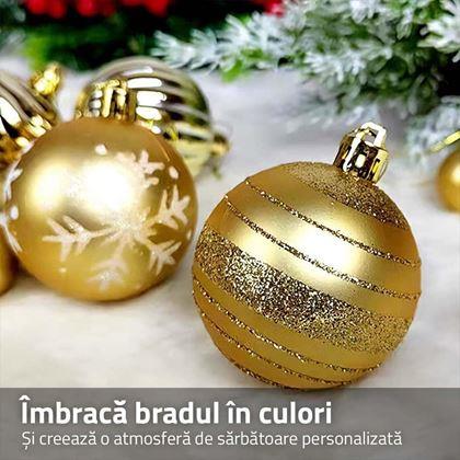 Imaginea din Set mare de decorațiuni de Crăciun - auriu