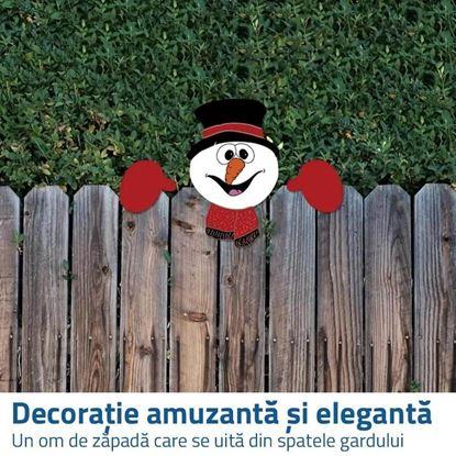 Imaginea Om de zăpadă decorativ pentru gard