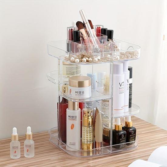 Imaginea din Organizator cosmetic rotativ - transparent