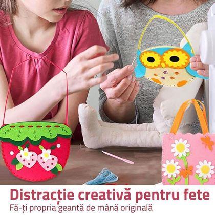 Imaginea din Set pentru realizarea unei genti pentru copii - căpşuni