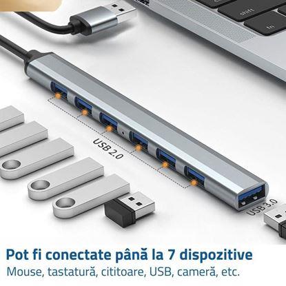 Imaginea Adaptor Multiport USB 7 în 1