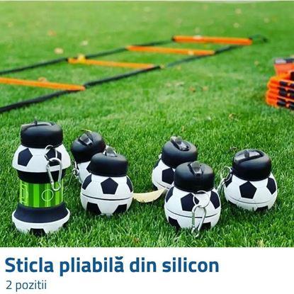 Imaginea Sticlă pliabilă cu pai - minge de fotbal