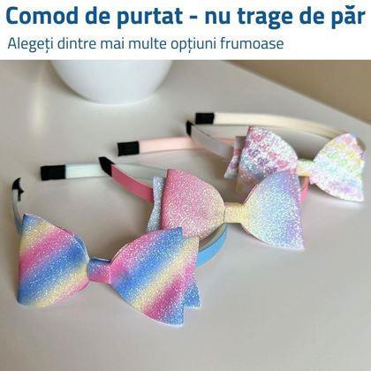 Imaginea din Bentită strălucitoare cu fundă - pastel