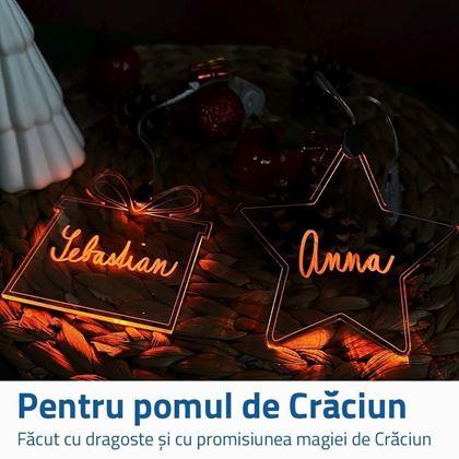 Imaginea din Decorațiunea de Crăciun personalizabilă - stea