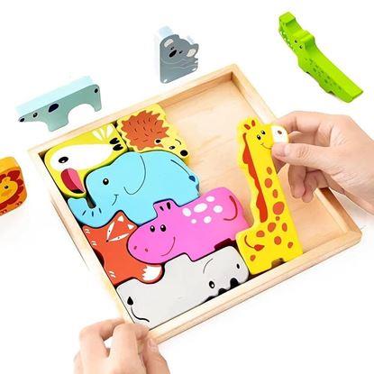 Imaginea Puzzle din lemn - animale