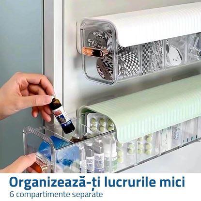 Imaginea Organizator detașabil adeziv - 6 compartimente