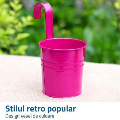 Imaginea din Vază suspendată pentru balcon - roz