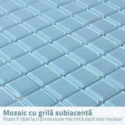 Imaginea din Mozaic de sticla pe grila 30 x 30 cm - albastru deschis