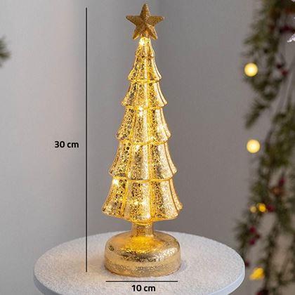 Imaginea din Pom de Crăciun din sticlă iluminat cu LED-uri