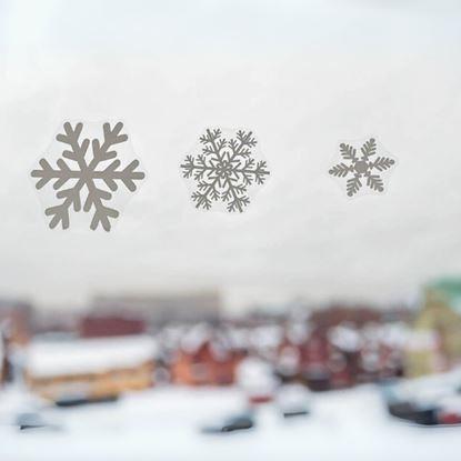 Imaginea Abtibilduri pentru geam - fulgi de zăpadă