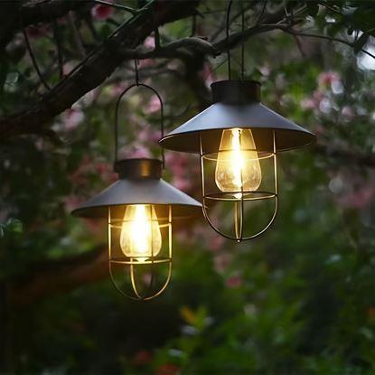 Imaginea Lampă retro solară suspendată pentru grădină