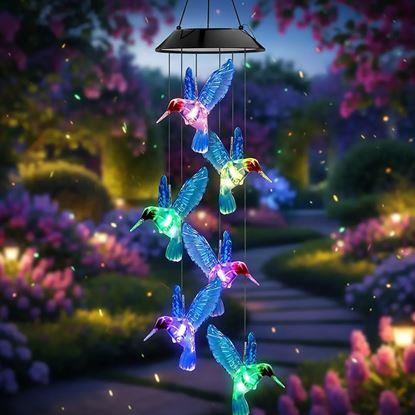 Imaginea Decorațiune solară de agățat - colibri zburători
