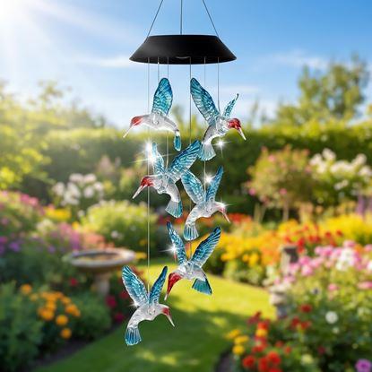Imaginea Decorațiune solară de agățat - colibri zburători